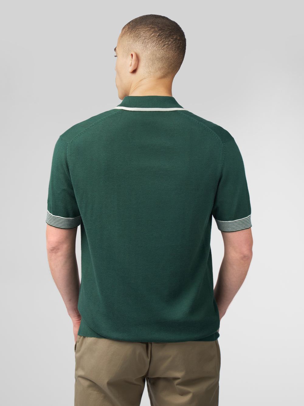 Knitwear Ben Sherman Signature Open Neck Polo Vert | OJO-53754699